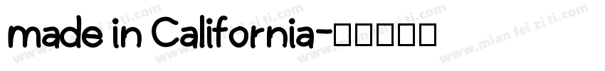made in California字体转换